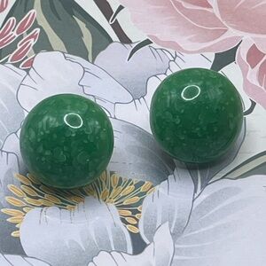 Vintage Green Post Earrings